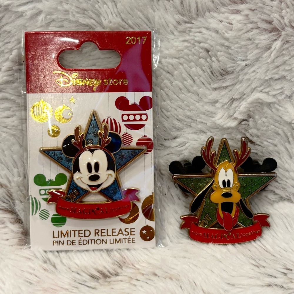 Disney Pin Holiday Mickey Mouse Pluto 2017 Magical Together Reindeer Antlers